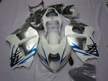 Online 1996-2007 Suzuki GSXR 1300 Motorcycle Fairings - White Silver Blue Canada