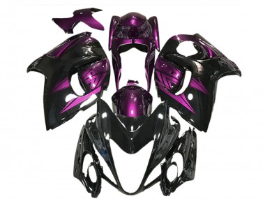 Online 2008-2020 Suzuki GSXR 1300 Motorcycle Fairings - Glossy Black and Deep Purple Canada