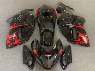 Online 2008-2020 Suzuki GSXR 1300 Motorcycle Fairings - Glossy Black with Red Logo Canada