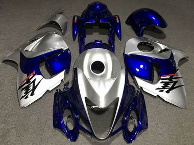 Online 2008-2020 Suzuki GSXR 1300 Motorcycle Fairings - Glossy Silver and Blue Canada