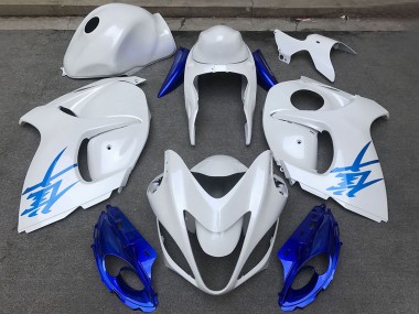 Online 2008-2020 Suzuki GSXR 1300 Motorcycle Fairings - Glossy White Blue Canada