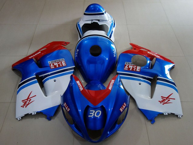 1996-2007 Suzuki GSXR 1300 Motorcycle Fairings - Blue White Red Canada
