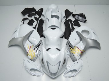 Online 2008-2020 Suzuki GSXR 1300 Motorcycle Fairings - White Silver Yellow Canada