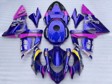 Online 2004-2005 Kawasaki ZX10R Motorcycle Fairings - Blue and Pink Trick Star Canada