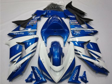 Online 2006-2007 Kawasaki ZX10R Motorcycle Fairings - Blue White Black Canada