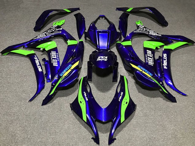 2016-2020 Kawasaki ZX10R Motorcycle Fairings - Deep Blue Green Trick Star Eva Racing Canada