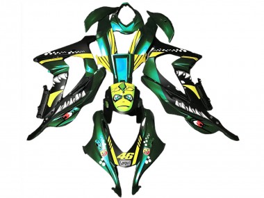 Online 2016-2020 Kawasaki ZX10R Motorcycle Fairings - Forest Green Yellow Shark 46 Canada