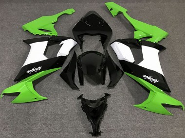 Online 2008-2010 Kawasaki ZX10R Motorcycle Fairings - Green White Black Canada
