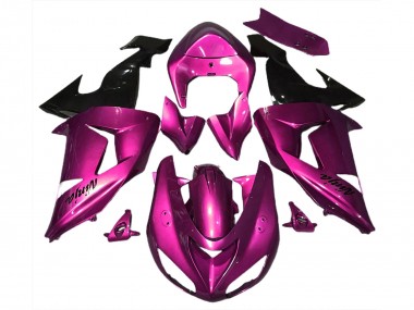 Online 2006-2007 Kawasaki ZX10R Motorcycle Fairings - Pink Glossy Black Canada