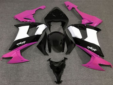 Online 2008-2010 Kawasaki ZX10R Motorcycle Fairings - Glossy Pink Black and White Canada