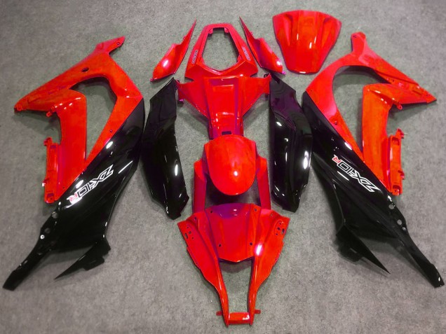 2016-2020 Kawasaki ZX10R Abs Motorcycle Fairings - Red Glossy Black Canada