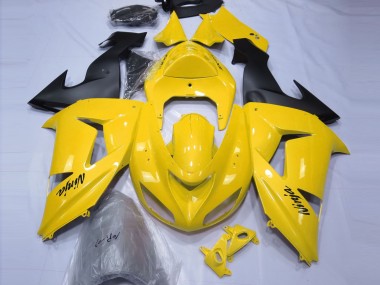 Online 2006-2007 Kawasaki ZX10R Motorcycle Fairings - Yellow Black Canada