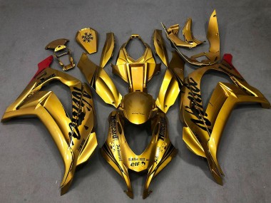Online 2016-2020 Kawasaki ZX10R Motorcycle Fairings - Gold Black Red Canada