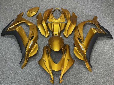 Online 2016-2020 Kawasaki ZX10R Motorcycle Fairings - Gold Black White Ninja Canada