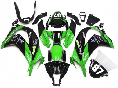 Online 2016-2020 Kawasaki ZX10R Motorcycle Fairings - Green Glossy Black Team Green Star 87 Canada