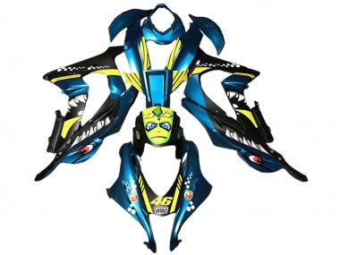 Online 2016-2020 Kawasaki ZX10R Abs Motorcycle Fairings - Light Blue Yellow Shark Canada