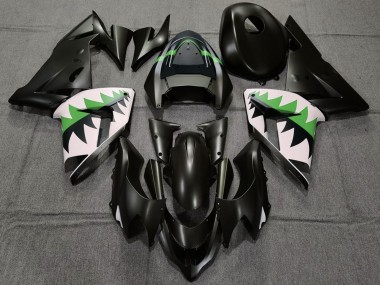 Online 2004-2005 Kawasaki ZX10R Motorcycle Fairings - Matte Black and Green Canada
