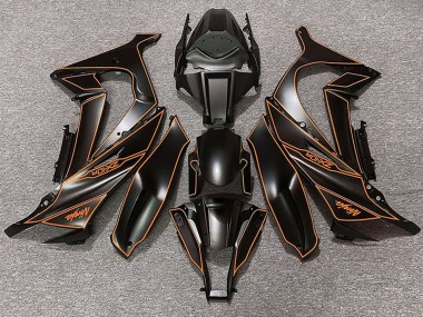 Online 2011-2015 Kawasaki ZX10R Motorcycle Fairings - Matte Black Orange Lining Canada