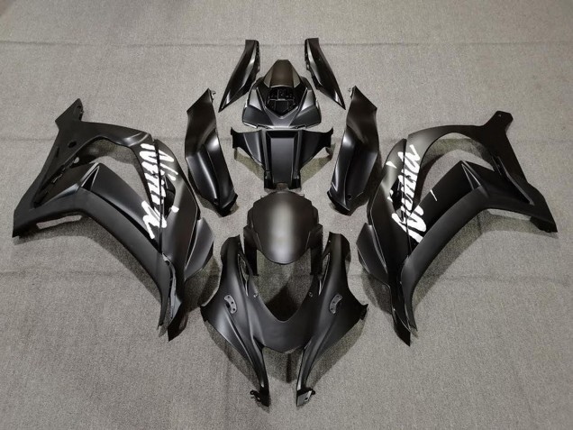 2016-2020 Kawasaki ZX10R Motorcycle Fairings - Matte Black White Ninja Canada