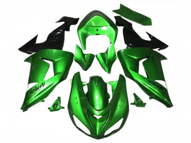 Online 2006-2007 Kawasaki ZX10R Motorcycle Fairings - Green Glossy Black Canada