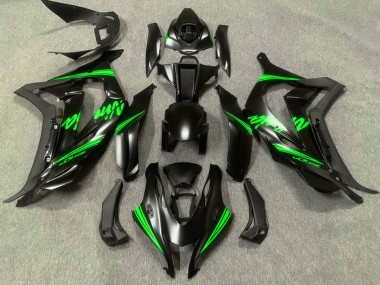 Online 2016-2020 Kawasaki ZX10R Motorcycle Fairings - Matte Black Green Ninja Canada