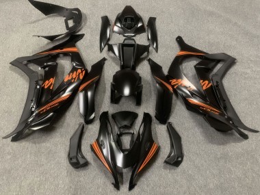 Online 2016-2020 Kawasaki ZX10R Motorcycle Fairings - Matte Black Orange Ninja Canada