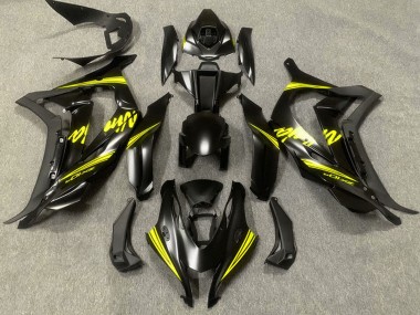 Online 2016-2020 Kawasaki ZX10R Motorcycle Fairings - Matte Black Yellow Ninja Canada