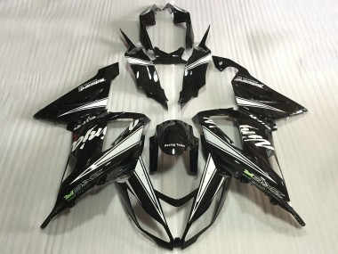 Online 2013-2018 Kawasaki ZX6R Motorcycle Fairings - Glossy Black White Canada