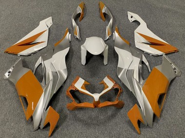 Online 2019-2022 Kawasaki ZX6R Motorcycle Fairings - White Silver Orange Canada