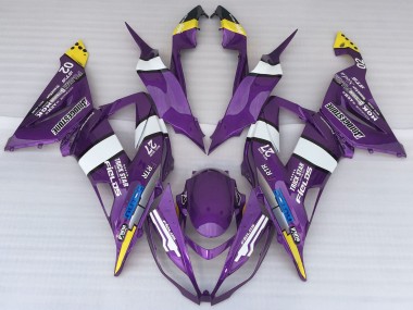 Online 2013-2018 Kawasaki ZX6R Motorcycle Fairings - Purple Yellow White Blue Canada