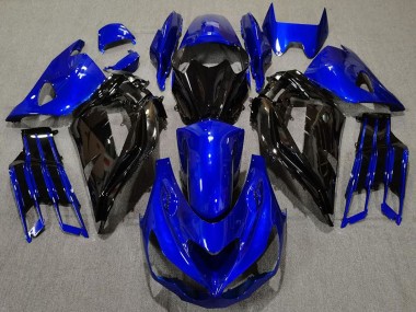 Online 2012-2024 Kawasaki ZX14R Motorcycle Fairing - Blue Glossy Black Canada