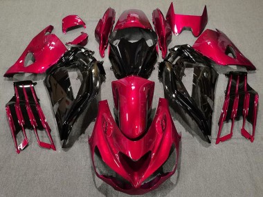 Online 2012-2024 Kawasaki ZX14R Motorcycle Fairings - Red Glossy Black Canada