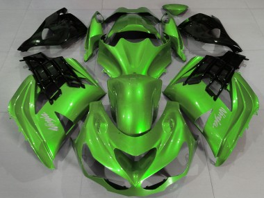 Online 2012-2024 Kawasaki ZX14R Motorcycle Fairings - Liquid Green Black Canada