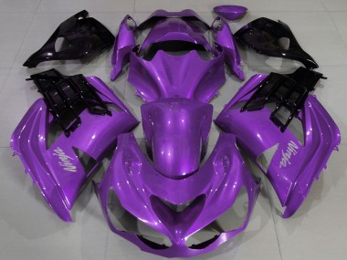 Online 2012-2024 Kawasaki ZX14R Motorcycle Fairing - Purple Black Canada