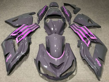 Online 2012-2024 Kawasaki ZX14R Motorcycle Fairings - Nardo Grey Pink Canada