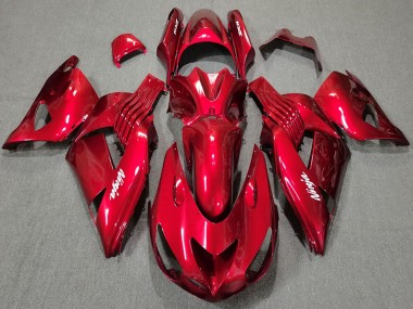 Online 2006-2011 Kawasaki ZX14R Motorcycle Fairings - Red White Ninja Canada