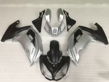 Online 2009-2011 Kawasaki Ninja 650R Motorcycle Fairings - Silver Matte Black Canada
