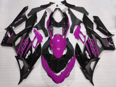 Online 2018-2024 Kawasaki Ninja 400 Motorcycle Fairings - Purple Glossy Black Matte Black OEM Style Canada
