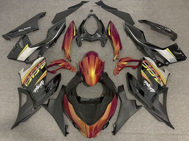 Online 2018-2024 Kawasaki Ninja 400 Motorcycle Fairings - Orange Glossy Black Matte Black OEM Style Canada