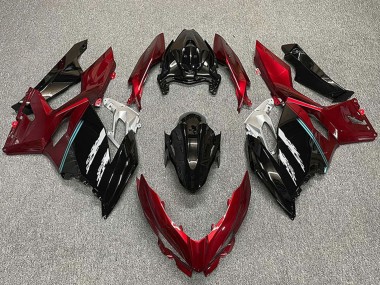Online 2018-2024 Kawasaki Ninja 400 Motorcycle Fairings - Red Glossy Black Canada