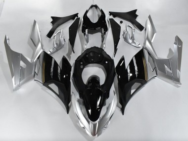 Online 2018-2024 Kawasaki Ninja 400 Motorcycle Fairings - Silver Glossy Black Canada