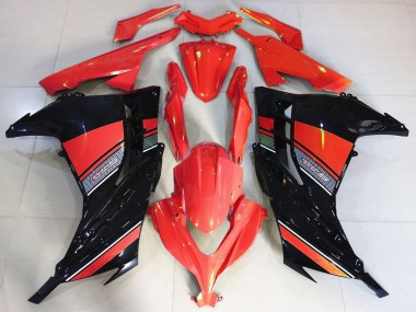 Online 2013-2024 Kawasaki Ninja 300 Motorcycle Fairing - Red Black Canada