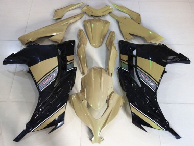 Online 2013-2024 Kawasaki Ninja 300 Motorcycle Fairings - Desert Tan Black Canada
