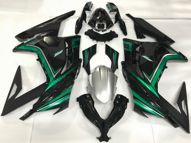 Online 2013-2024 Kawasaki Ninja 300 Motorcycle Fairings - Glossy Black Emerald Green Canada