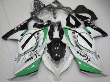 Online 2013-2024 Kawasaki Ninja 300 Motorcycle Fairings - Glossy White Green Black Canada