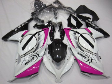 Online 2013-2024 Kawasaki Ninja 300 Motorcycle Fairings - Glossy White Pink Black Canada
