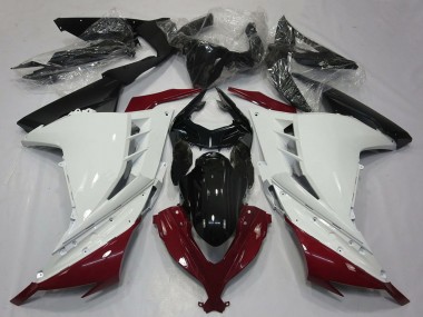 Online 2013-2024 Kawasaki Ninja 300 Motorcycle Fairings - White Maroon Red Black Canada