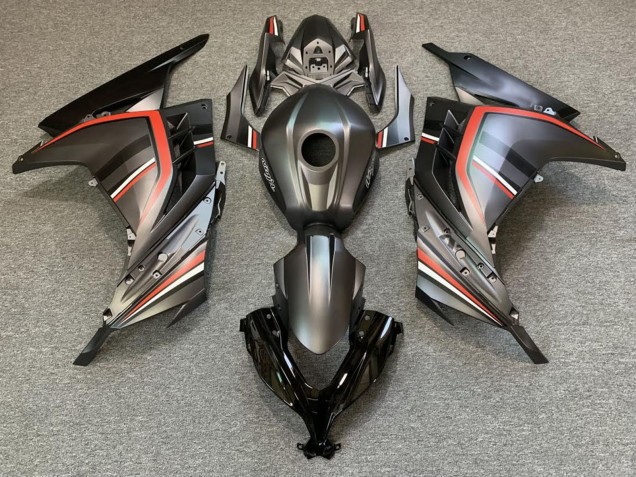 2013-2024 Kawasaki Ninja 300 Motorcycle Fairings - Matte Black Red Canada