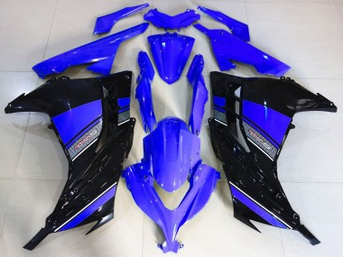 Online 2013-2024 Kawasaki Ninja 300 Motorcycle Fairings - Blue Black Canada