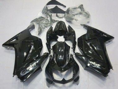 Online 2008-2012 Kawasaki Ninja 250 Motorcycle Fairings - Glossy Black White Ninja Canada